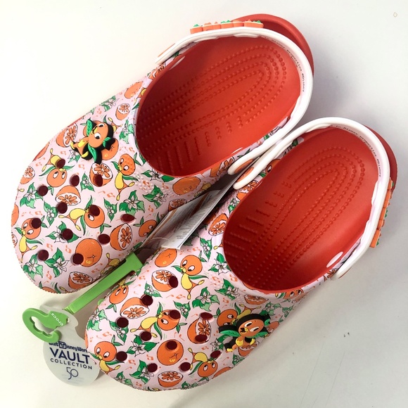 2022 Disney Parks 50th Anniversary Vault Orange Bird Adult Clogs Crocs - NEW - Picture 2 of 6